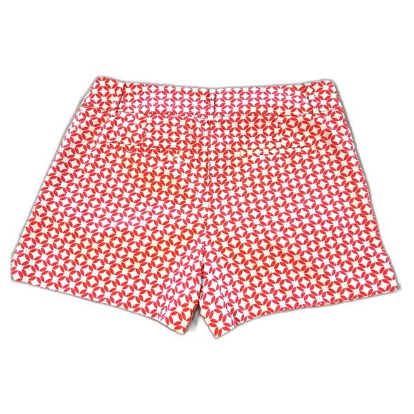 LOFT Riviera Pink Beige Geometric Shorts - Size 8 - Picture 4 of 6